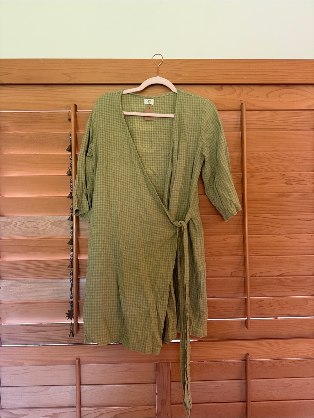 Opia Green Wrap Mini Dress